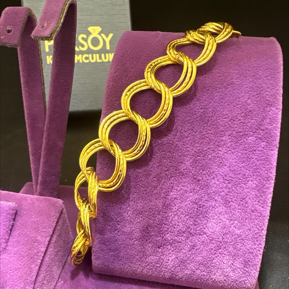 22 Ayar Altın Bileklik Samanyolu Özel Tasarım 9.29gr Kadın Hediye Paksoy Kuyumculuk - B01053