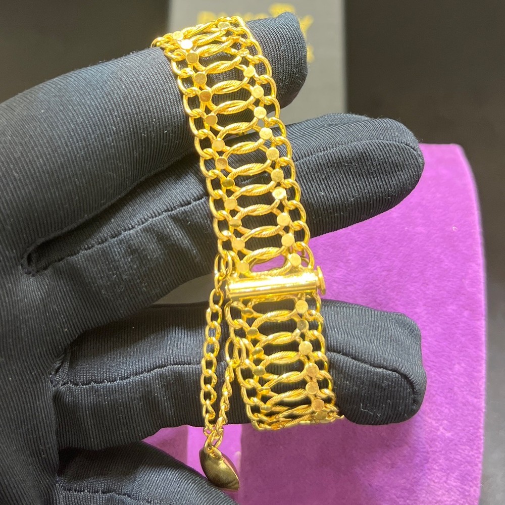 22 Ayar Altın Bileklik Paksoy Kuyumculuk Fidan Sıralı Model 11.96gr Hediye Kadın - B01063