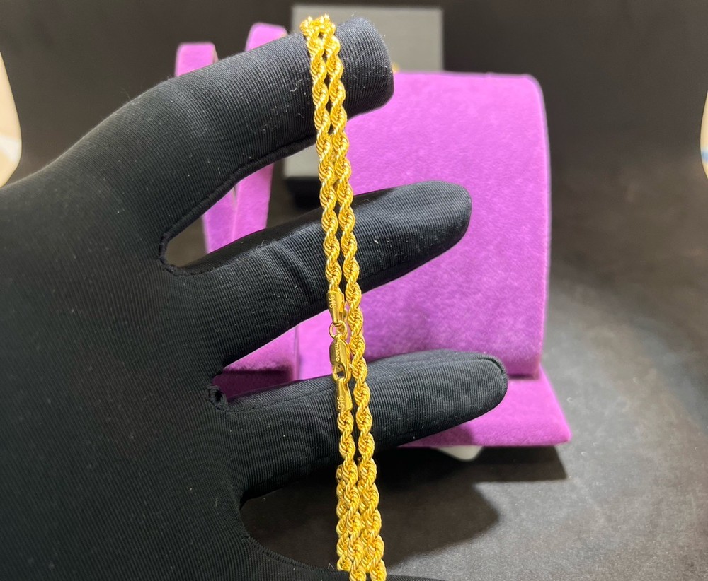 22 Ayar Altın Halat Kolye Modern Tasarım 8.88gr 55 CM Hediye Paksoy Kuyumculuk - H00231