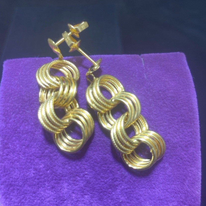 22 Ayar Altın Küpe Samanyolu 4.58gr - K01043