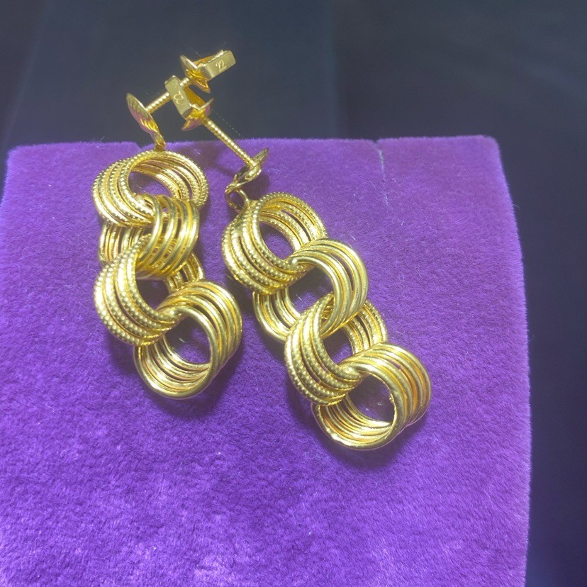 22 Ayar Altın Küpe Samanyolu 4.31gr - K01044