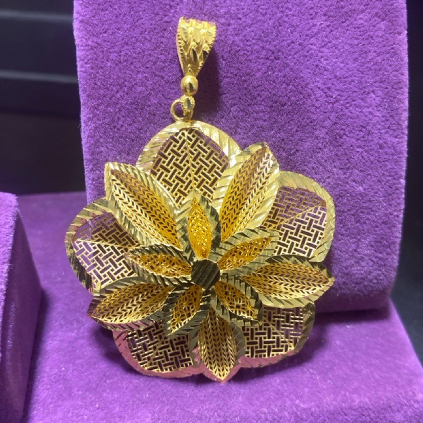 14 Ayar Altın Kolye Fizyon Çiçekli 12.06gr - Z00073