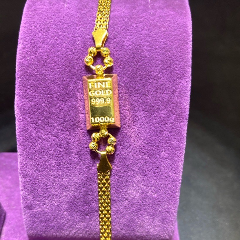 22 Ayar Altın Bileklik külçe 8.46gr 20.cm - F00040