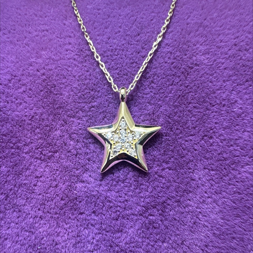 14 Ayar Altın Kolye Yıldız Taşlı 1.58gr 45 CM - Z00079