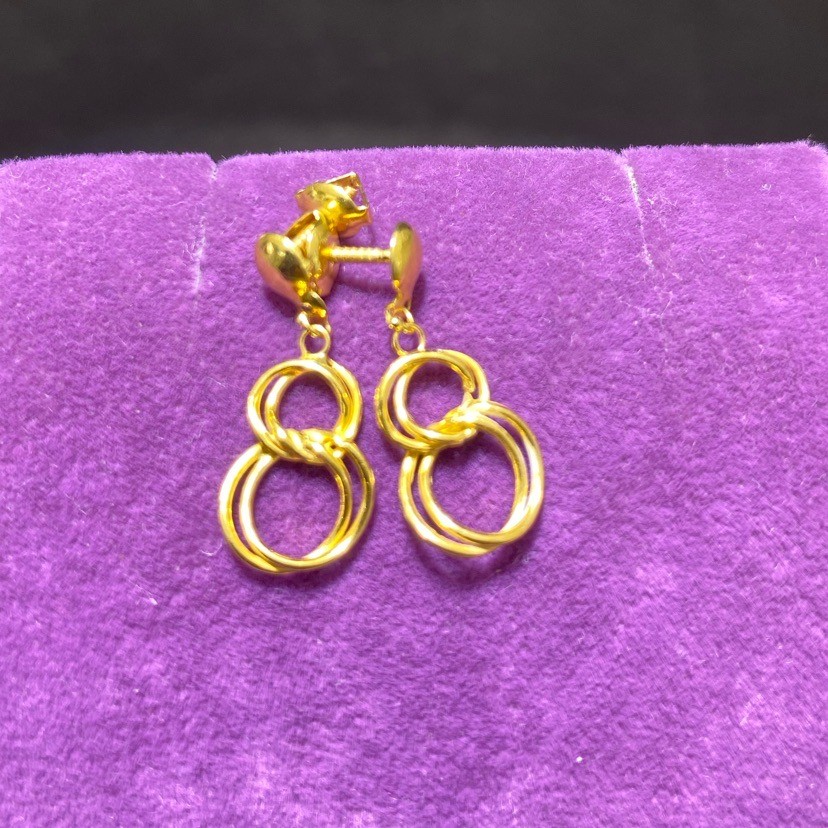 22 Ayar Altın Küpe Sallantılı 1.27gr - K01049