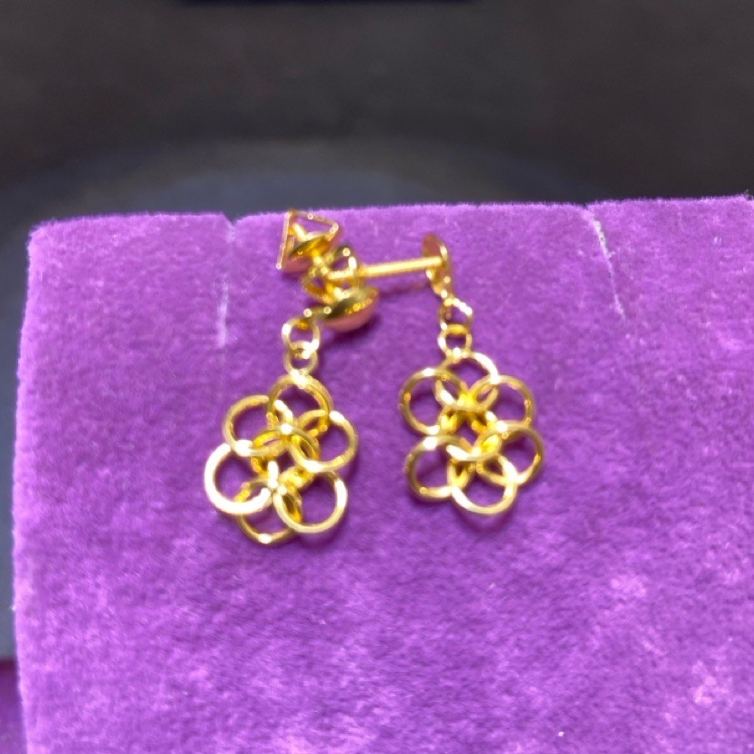 22 Ayar Altın Küpe Sallantılı 1.41gr - K01050