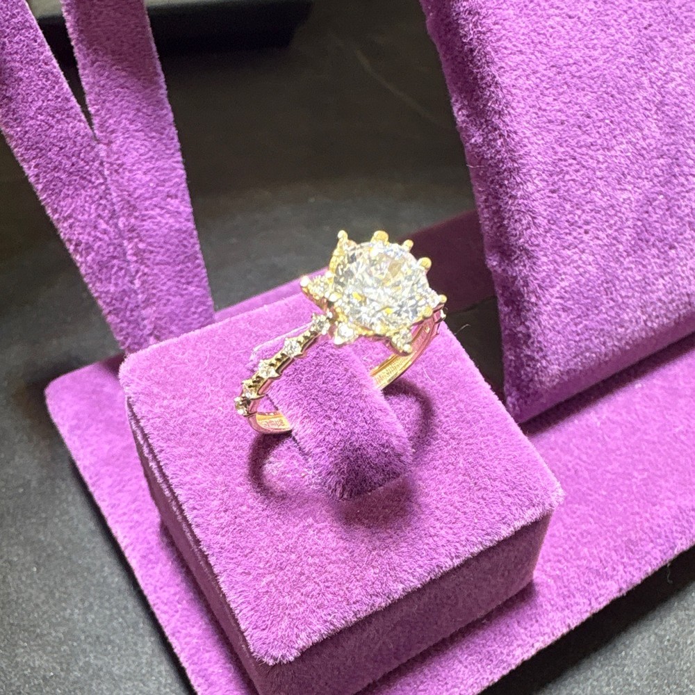 14 Ayar Altın Yüzük lotus 2.49gr 16 Numara - Y01107