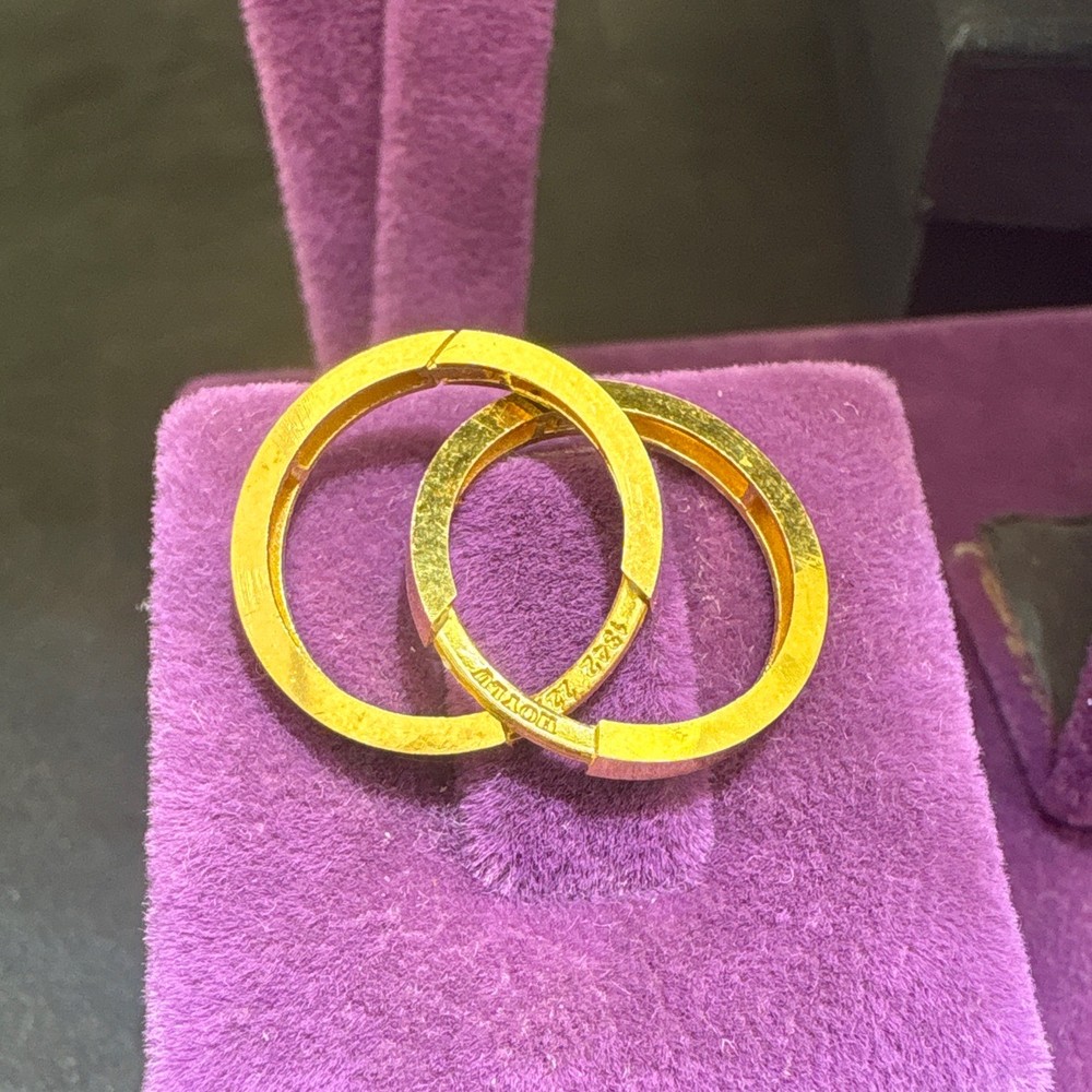 22 Ayar Altın Küpe Halka Düz 2.56gr - K01064