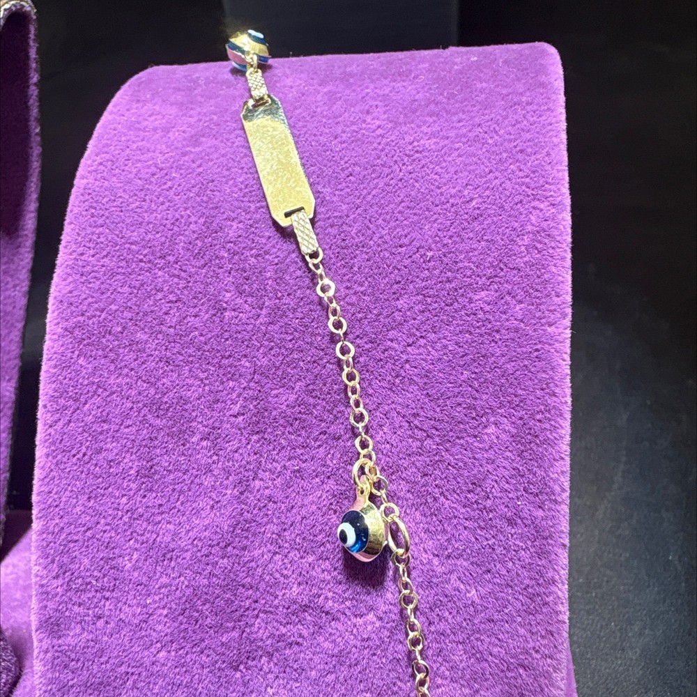 14 Ayar Altın Bileklik nazar boncuklu 1.94gr 16 CM - F00061