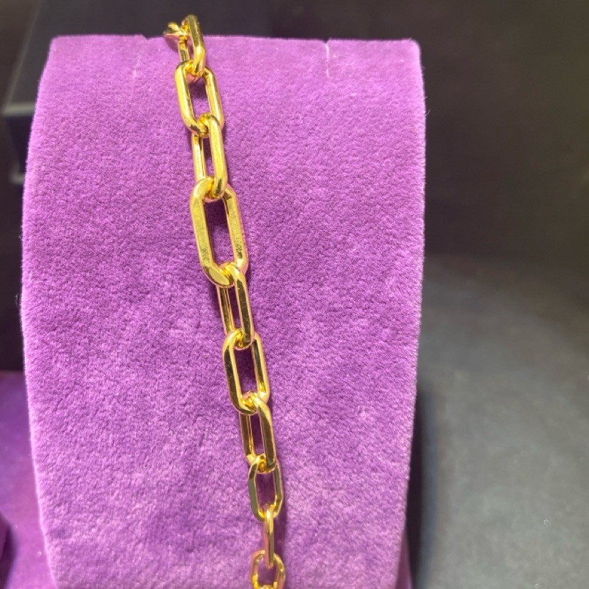 22 Ayar Altın Bileklik italyan model ataç 5.12gr 19 cm - F00070