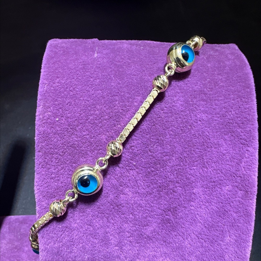 14 Ayar Altın Bileklik göz 6.12gr 19 CM - F00073