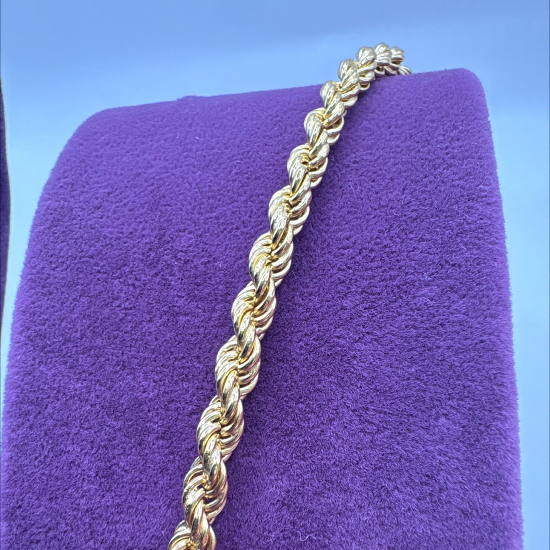 22 Ayar Altın Bileklik halat bi̇lekli̇k 5.49gr 18.5 CM - F00075 - Fotoğraf 1
