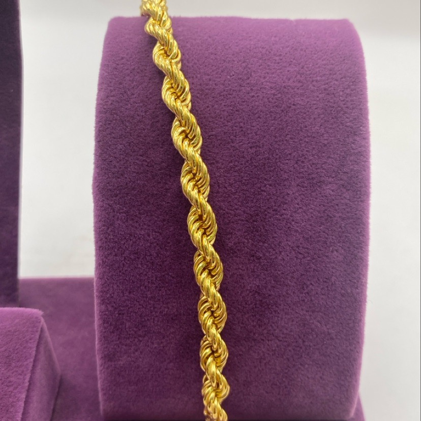 22 Ayar Altın Bileklik halat bi̇lekli̇k 7.79gr 19.5 CM - F00076 - Fotoğraf 1