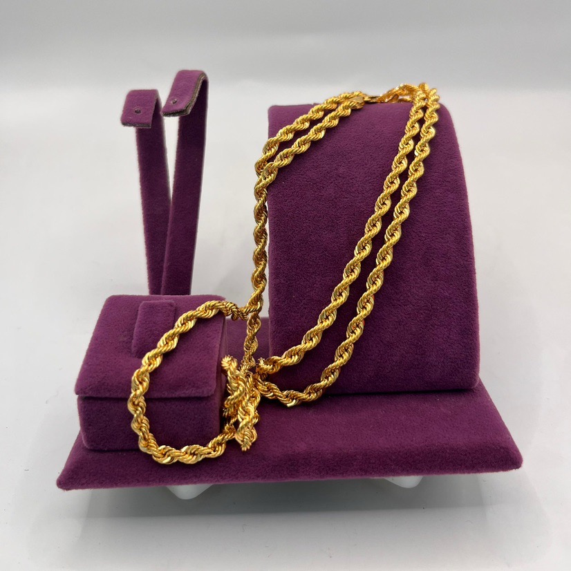 22 Ayar Altın Kolye Halat Kolye 13.46gr 65CM - Z00106 - Fotoğraf 1