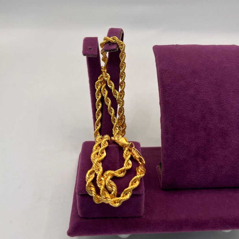 22 Ayar Altın Kolye Halat Kolye 13.46gr 65CM - Z00106 - Fotoğraf 2