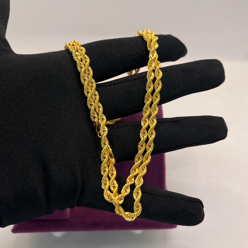 22 Ayar Altın Kolye Halat Kolye 13.46gr 65CM - Z00106 - Fotoğraf 3