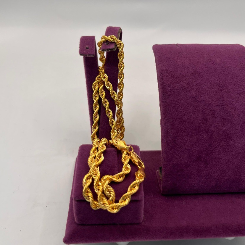 22 Ayar Altın Kolye Halat Kolye 10.43gr 61CM - Z00107 - Fotoğraf 2