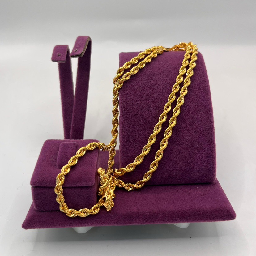 22 Ayar Altın Kolye halat zincir 4.12gr 55CM - Z00114