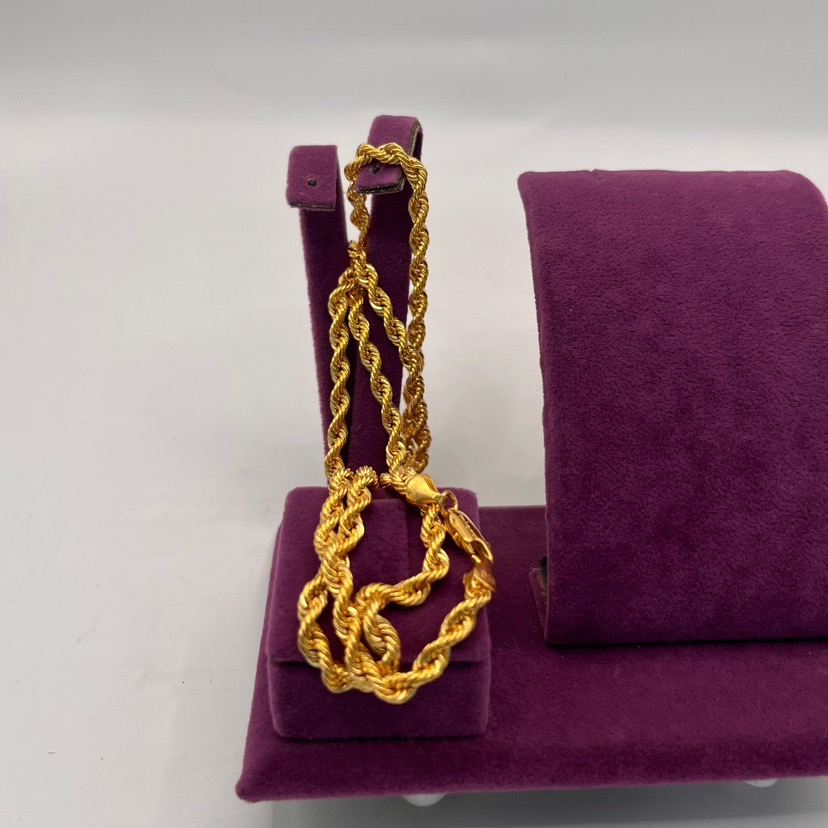 22 Ayar Altın Kolye halat zi̇nci̇r 3.84gr 51CM - Z00115 - Fotoğraf 2