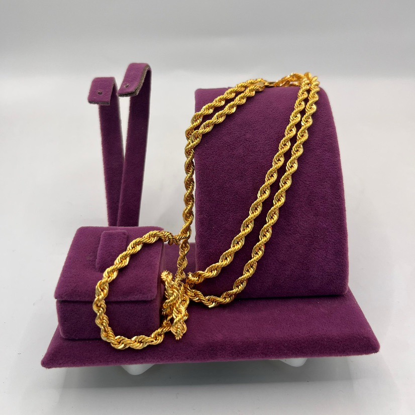 22 Ayar Altın Kolye halat zi̇nci̇r 3.84gr 51CM - Z00115