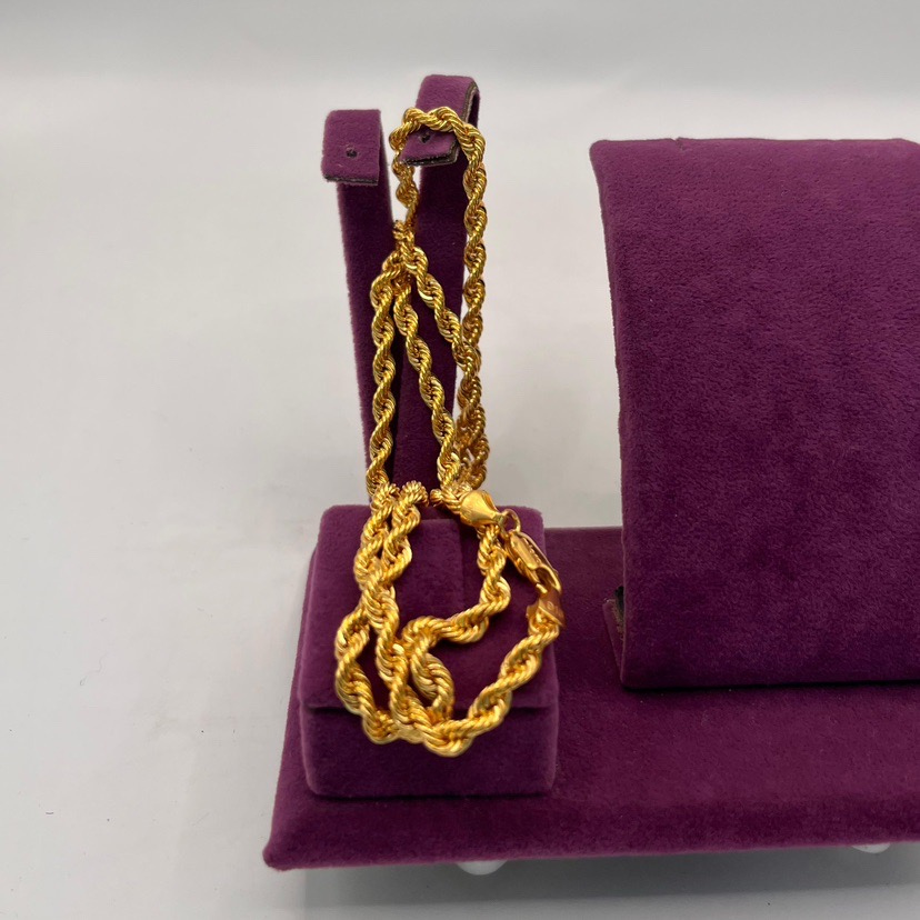 22 Ayar Altın Kolye halat zi̇nci̇r 14.84gr 71CM - Z00116 - Fotoğraf 2