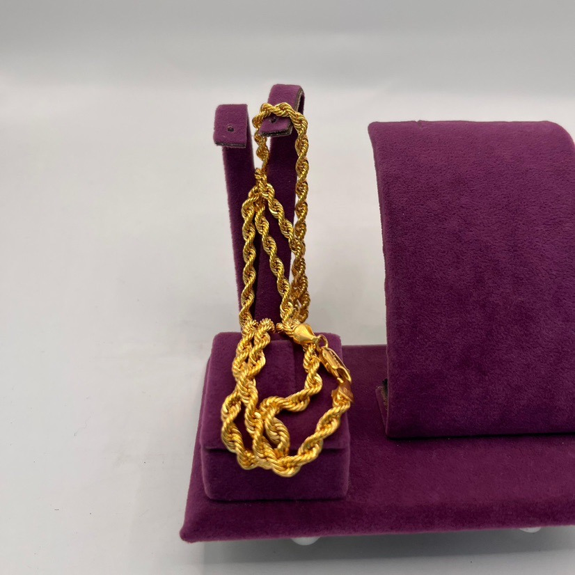 22 Ayar Altın Kolye halat zi̇nci̇r 6.36gr 55CM - Z00118 - Fotoğraf 2