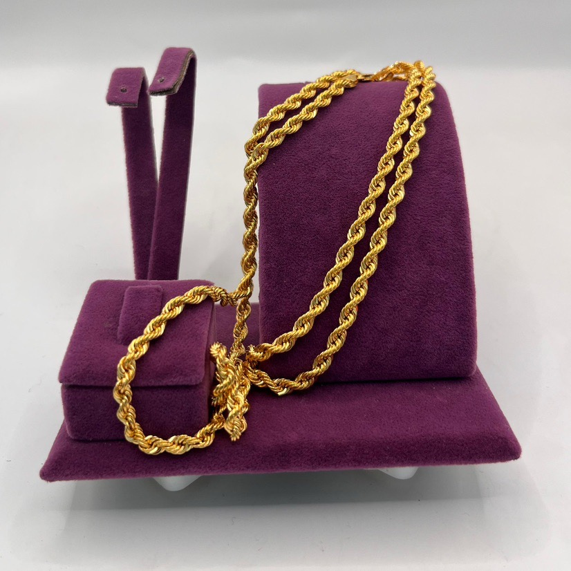 22 Ayar Altın Kolye Halat 4.30gr 55 CM - Z00120 - Fotoğraf 1