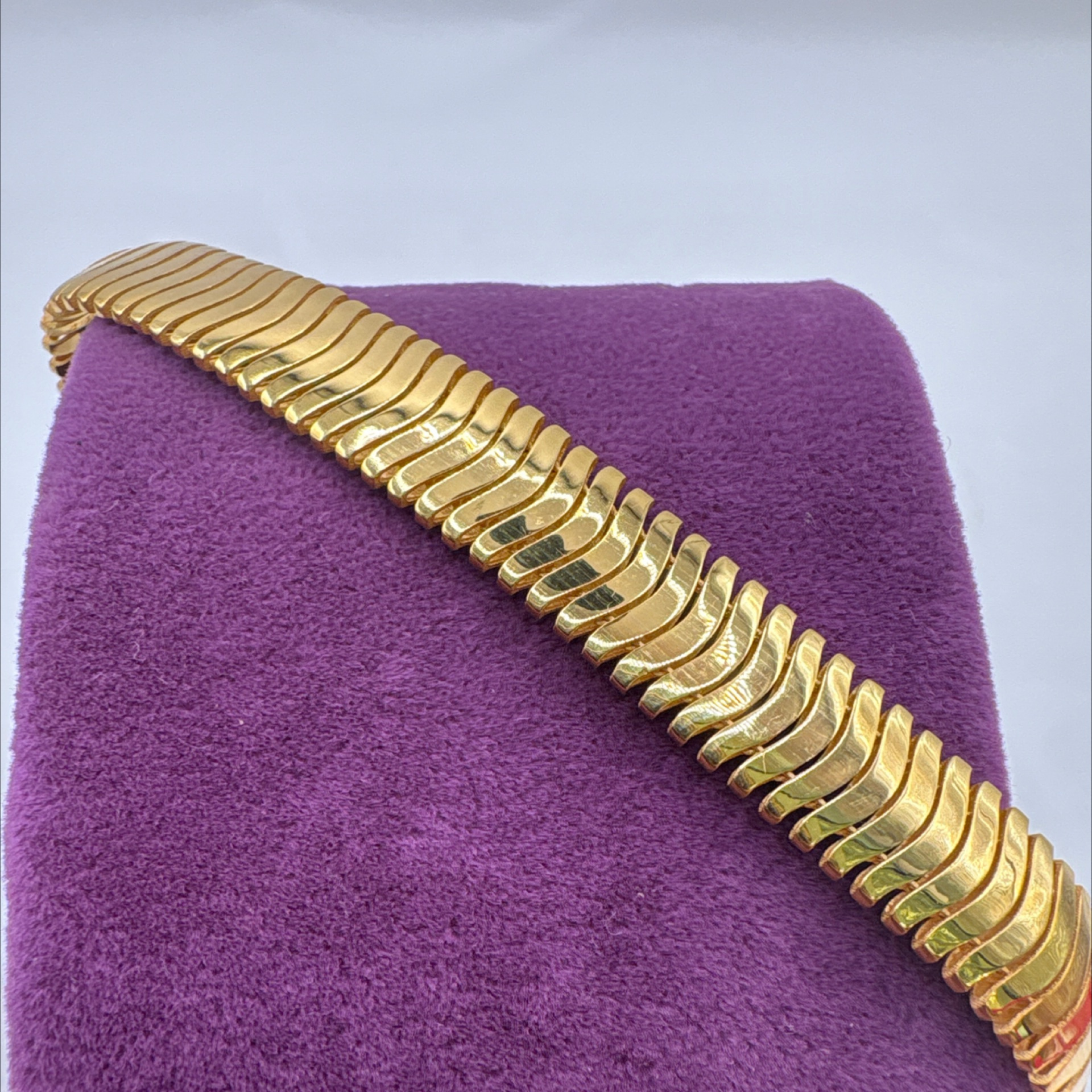 22 Ayar Altın Bileklik Balık Sırtı 21.39gr 19 CM - F00099 - Fotoğraf 1