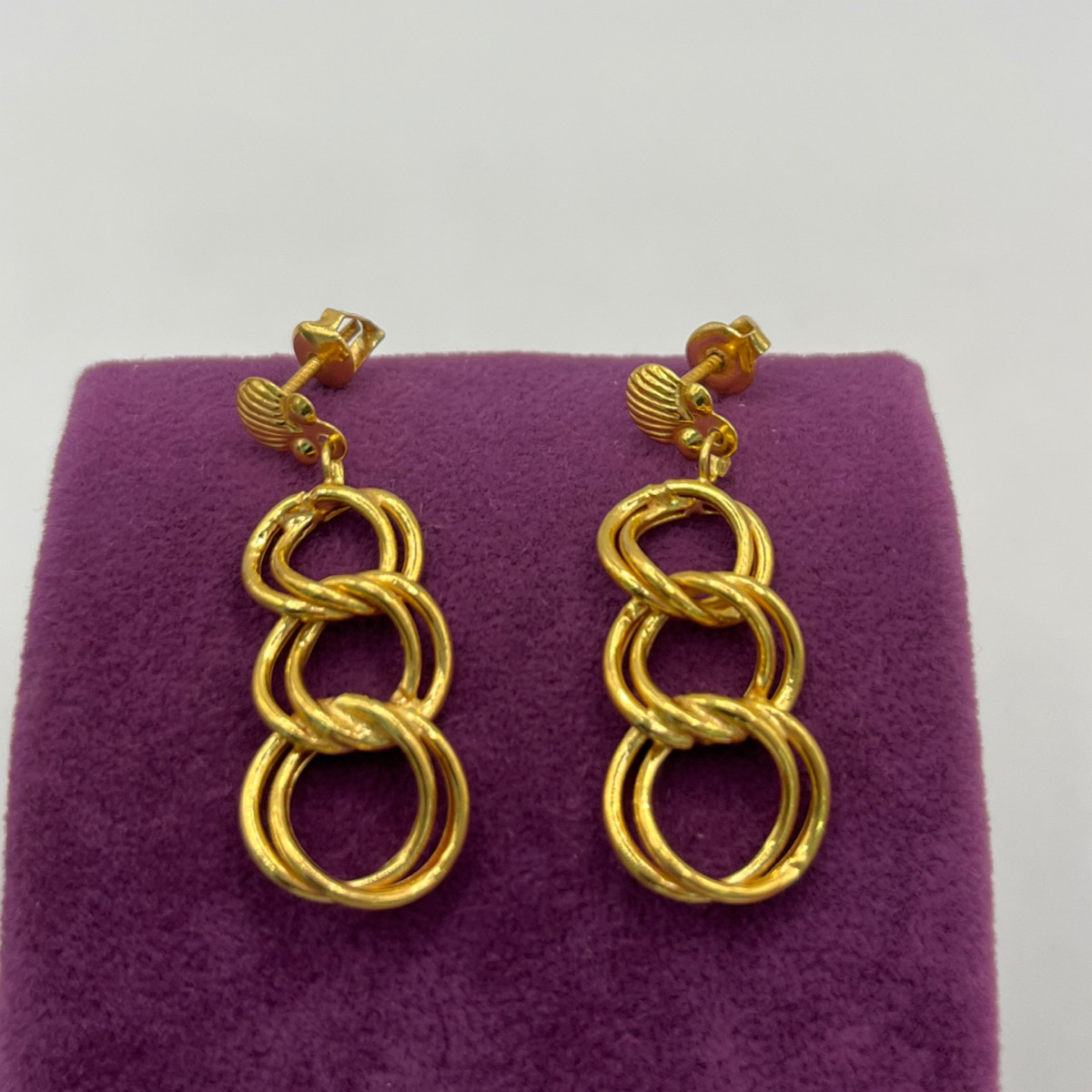 22 Ayar Altın Küpe Samanyolu 3.25gr - K01115