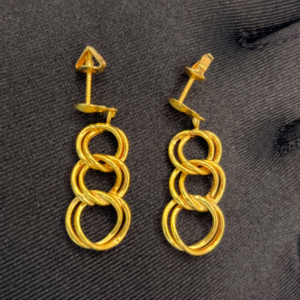 22 Ayar Altın Küpe Samanyolu 3.25gr - K01115 - Fotoğraf 3