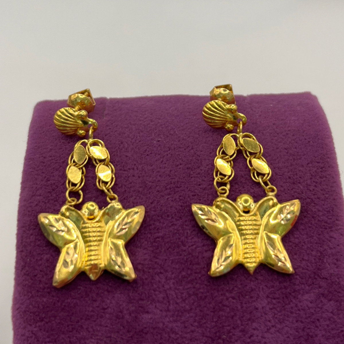 22 Ayar Altın Küpe Kelebek 3.06gr - K01126