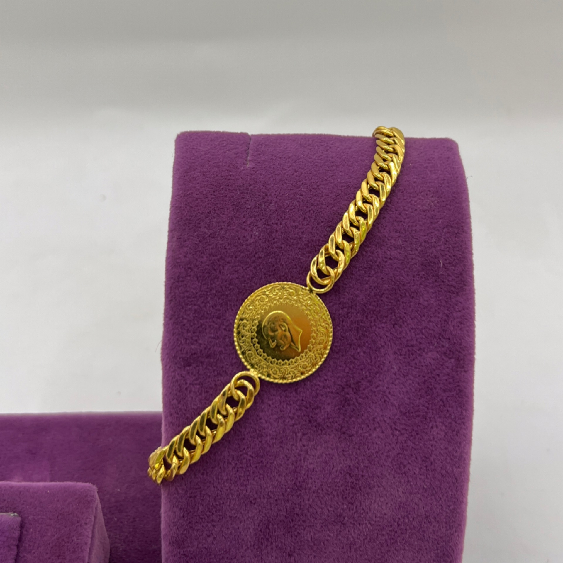 22 Ayar Altın Bileklik Çeyrekli 7.52gr - F00120 - Fotoğraf 1