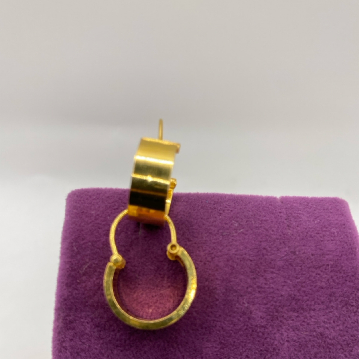 22 Ayar Altın Küpe Maraş Halka 4.01gr - K01150 - Fotoğraf 4