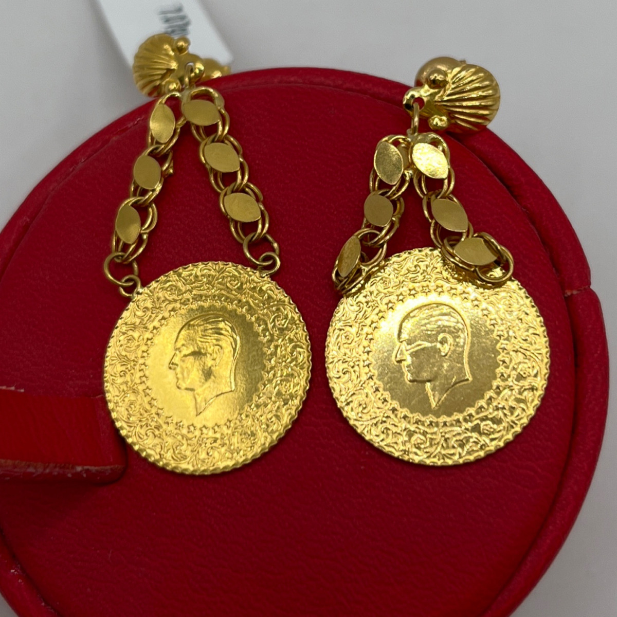 22 Ayar Altın Küpe Çeyrekli Küpe 6.17gr - K01151 - Fotoğraf 4