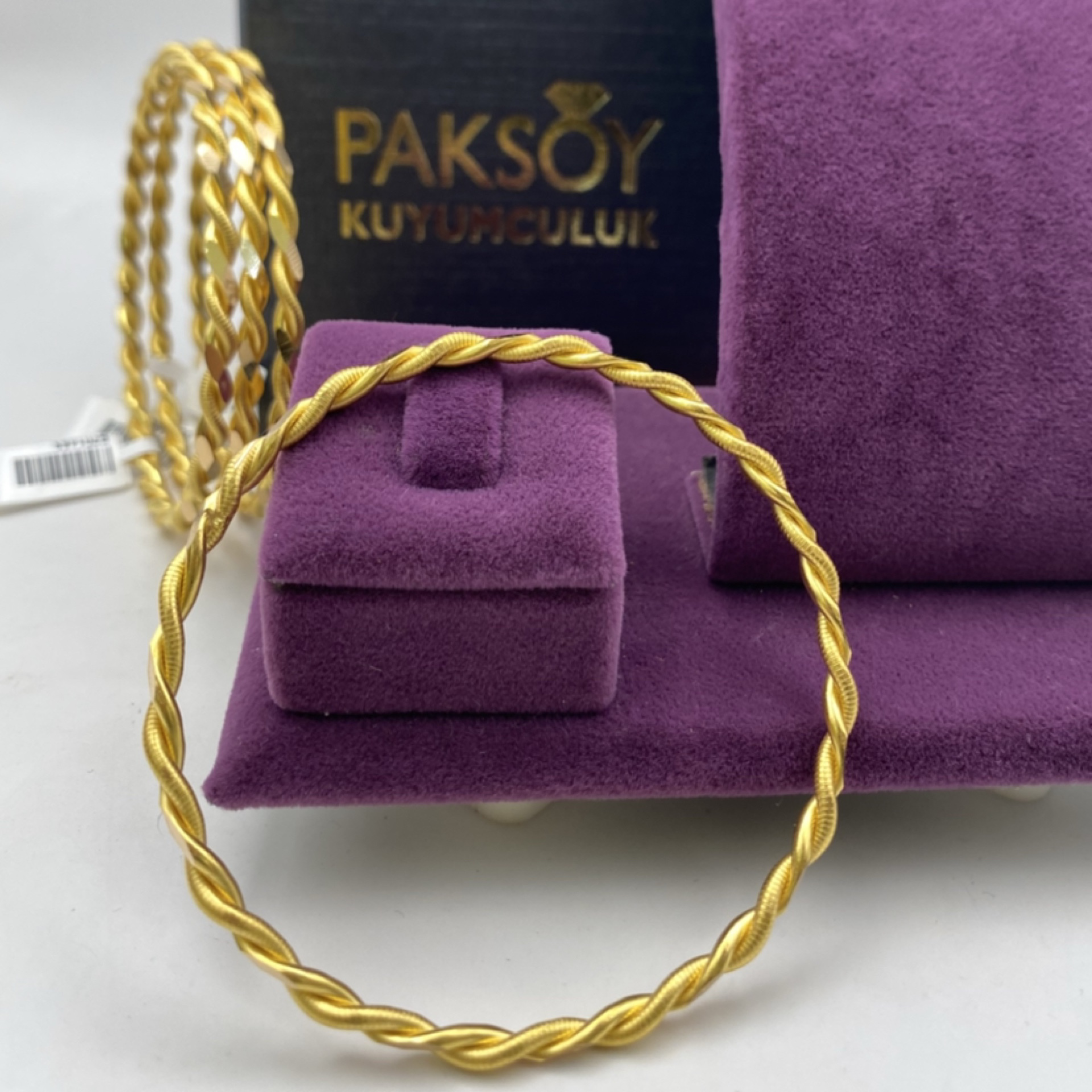22 Ayar Altın Bilezik Kıvırcık 19.06gr - BZ01510 - Fotoğraf 1