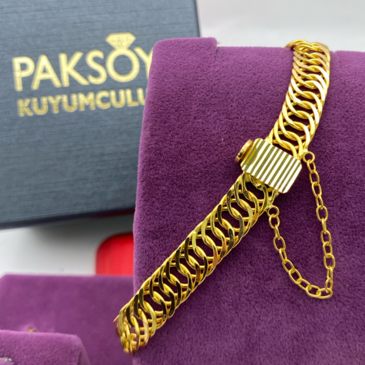 22 Ayar Altın Bileklik Kalemli Kartiyel 15.68gr - F00130