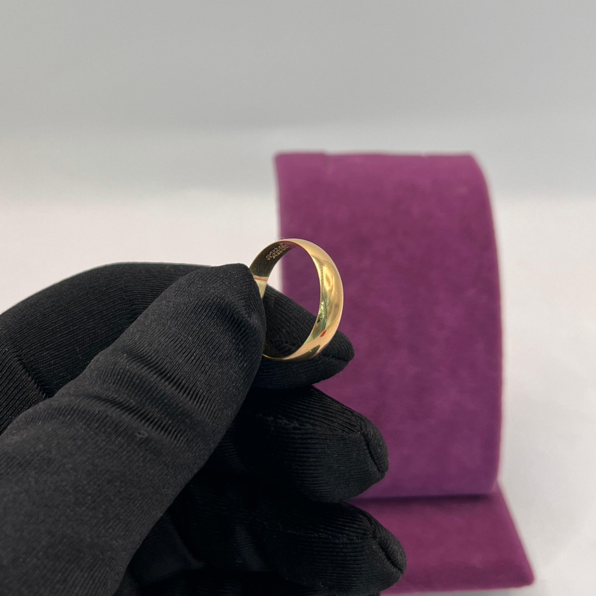 22 Ayar Altın Yüzük Düz Çilalı 2.56gr 22 Numara - Y01255 - Fotoğraf 4