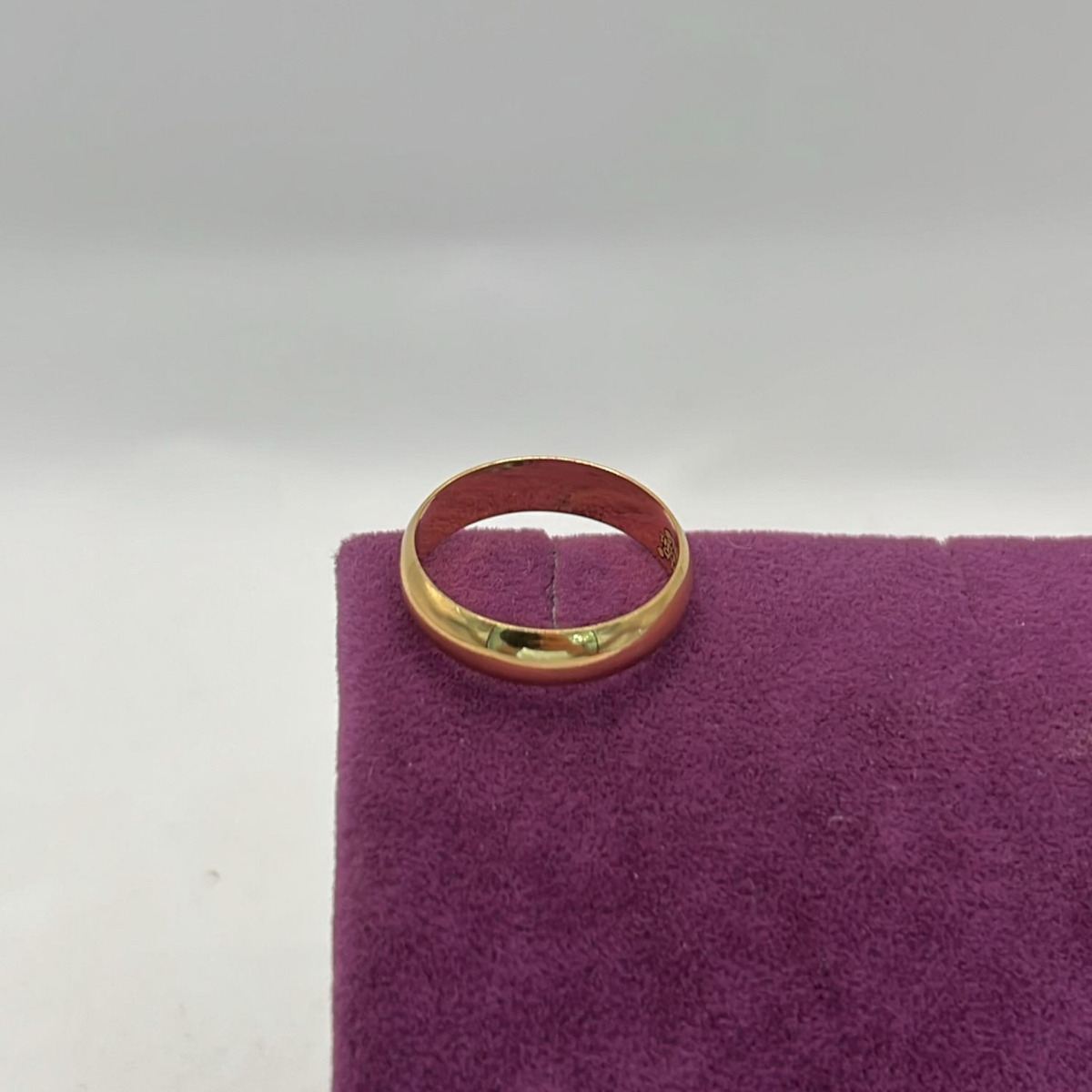 22 Ayar Altın Yüzük Düz Çilalı 2.56gr 22 Numara - Y01255 - Fotoğraf 5