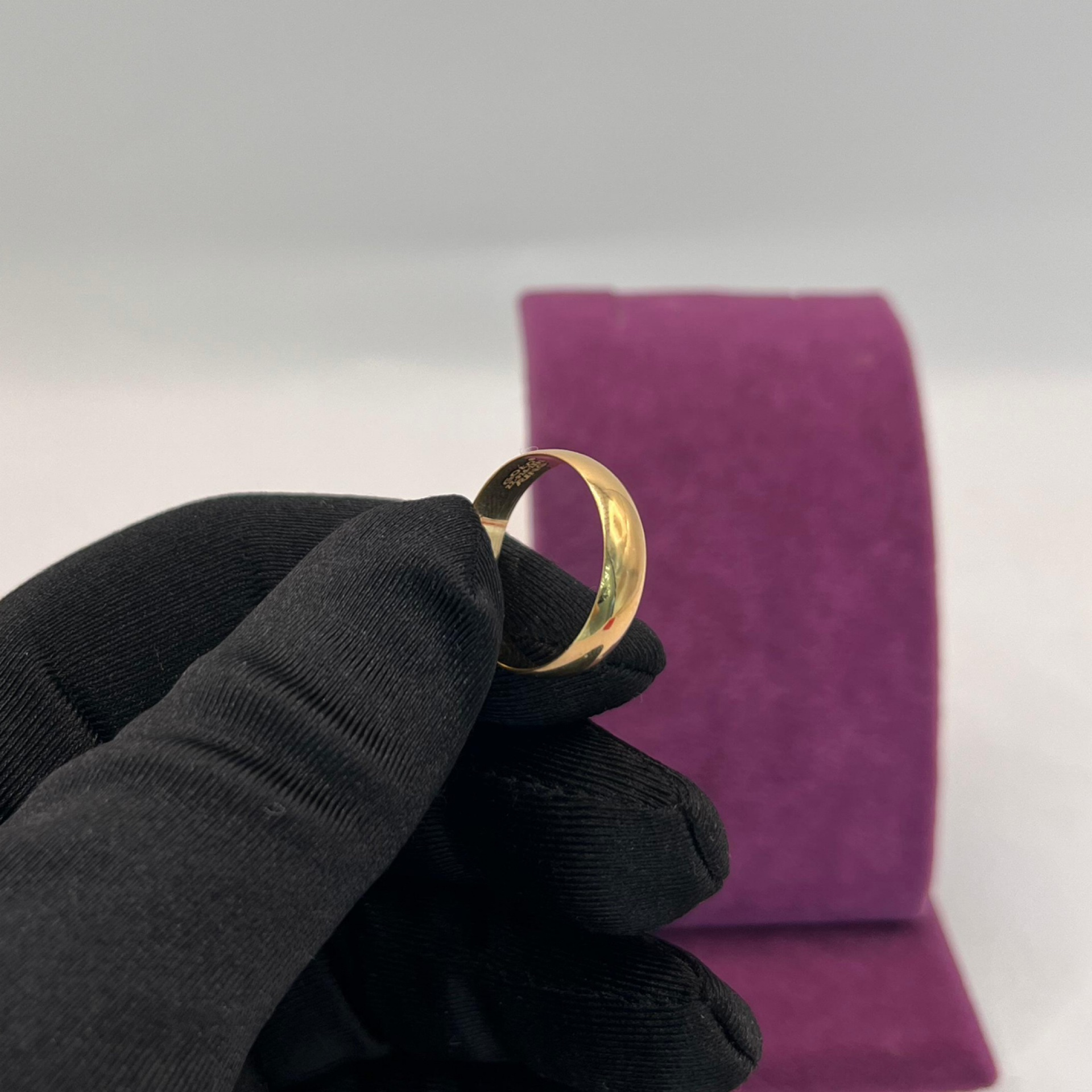 22 Ayar Altın Yüzük Düz Çilalı 3.37gr 23 Numara - Y01257 - Fotoğraf 4