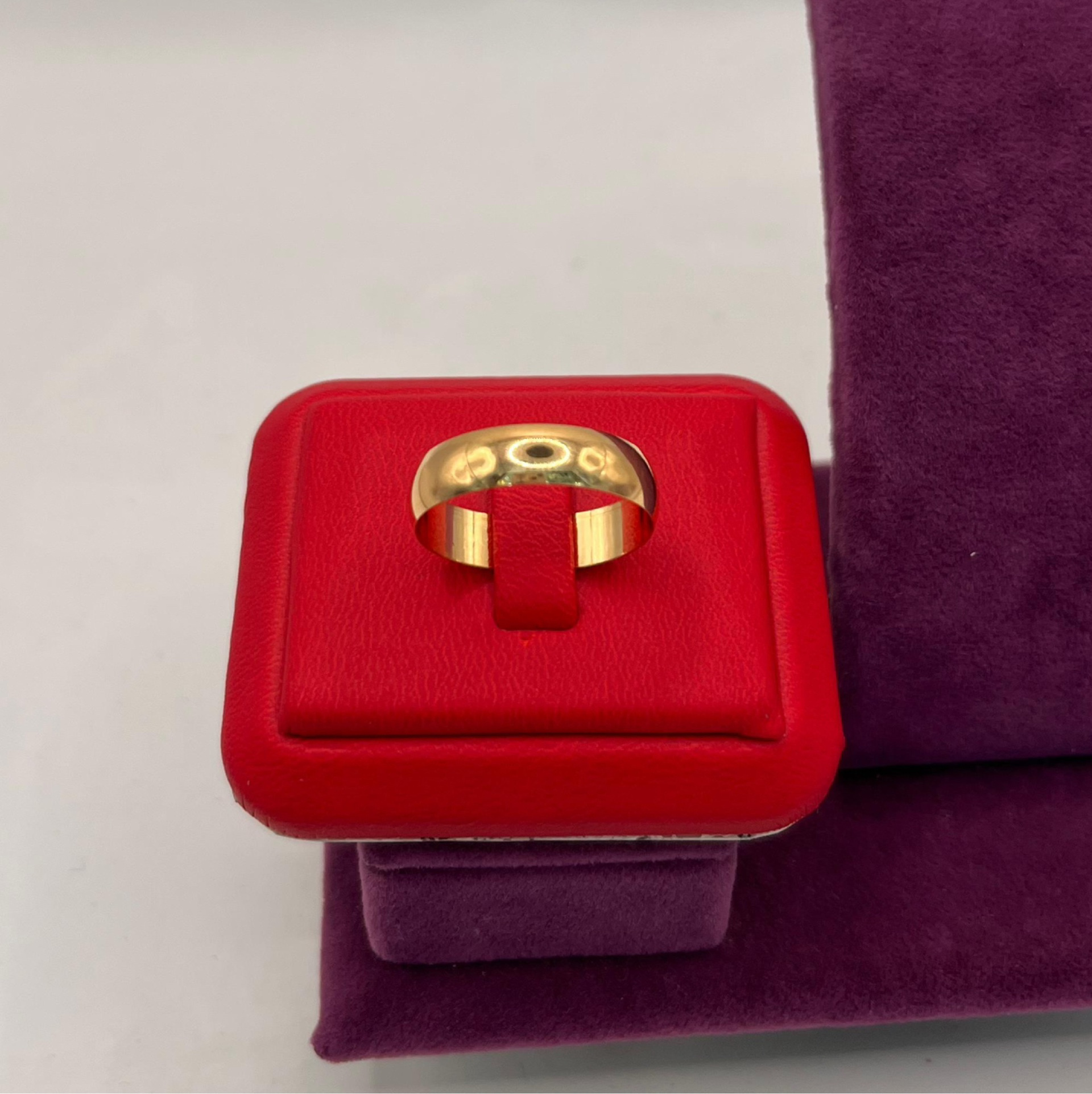 22 Ayar Altın Yüzük Cilalı Düz 2.14gr 17 Numara - Y01278 - Fotoğraf 1