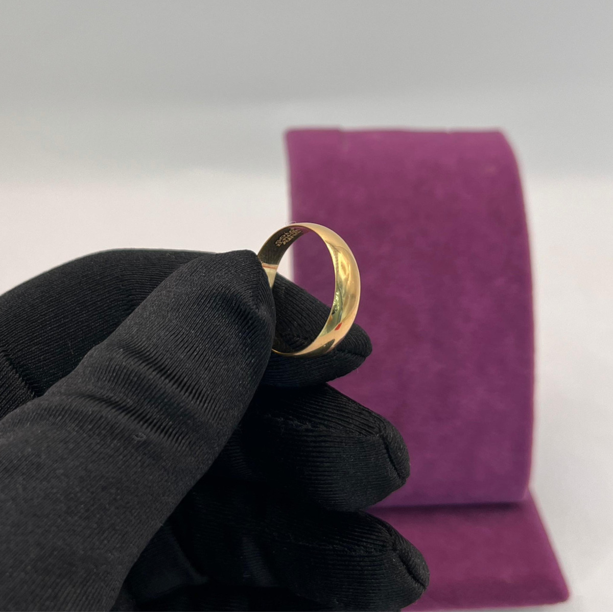 22 Ayar Altın Yüzük Cilalı Düz 2.14gr 17 Numara - Y01278 - Fotoğraf 4