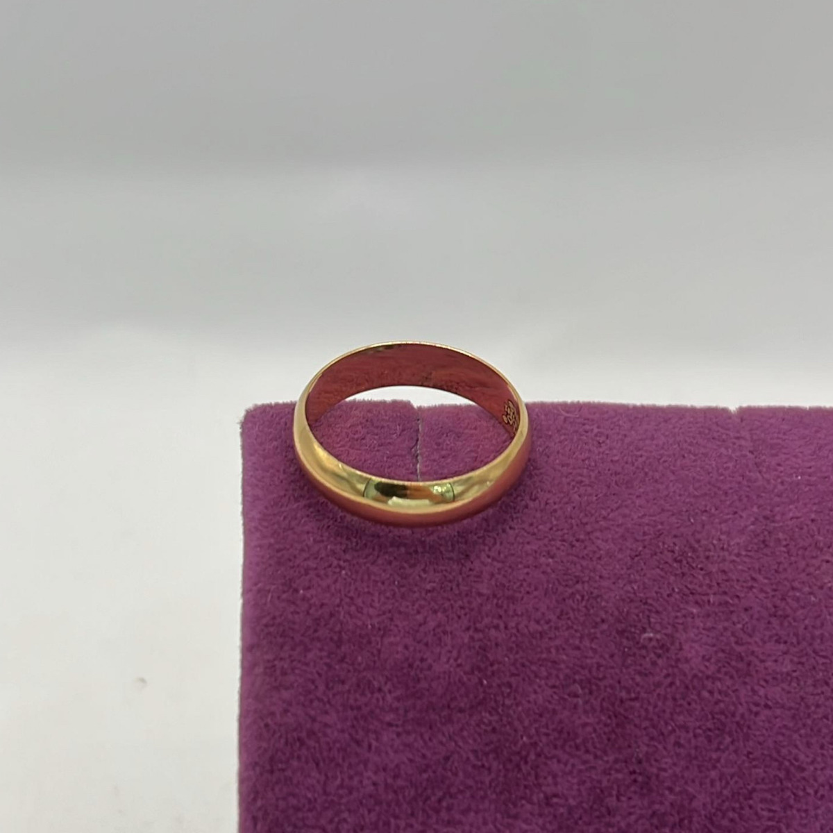 22 Ayar Altın Yüzük Cilalı Düz 4.15gr 18 Numara - Y01280 - Fotoğraf 5