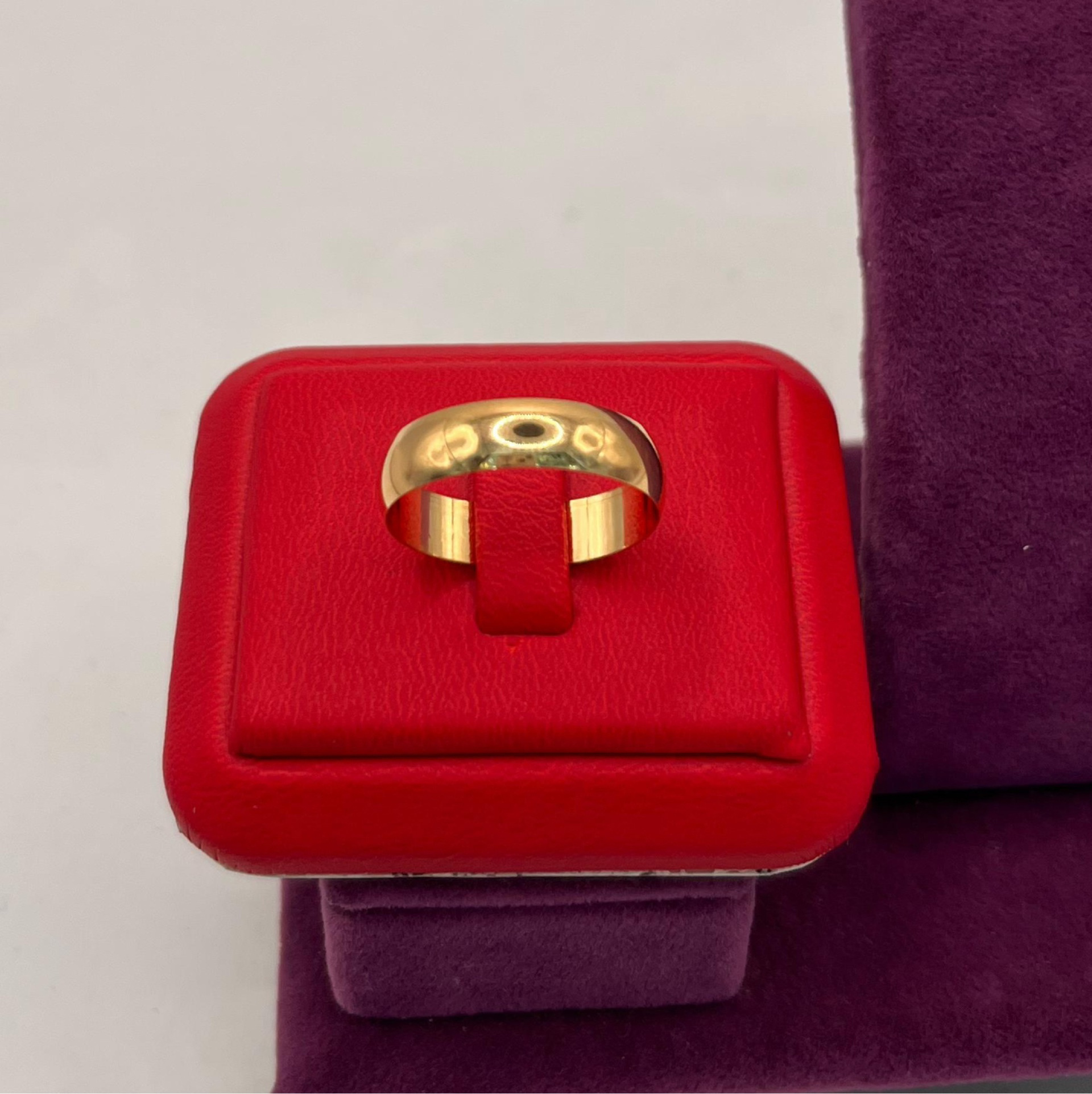 22 Ayar Altın Yüzük Cilalı Düz 4.28gr 25 Numara - Y01286 - Fotoğraf 1