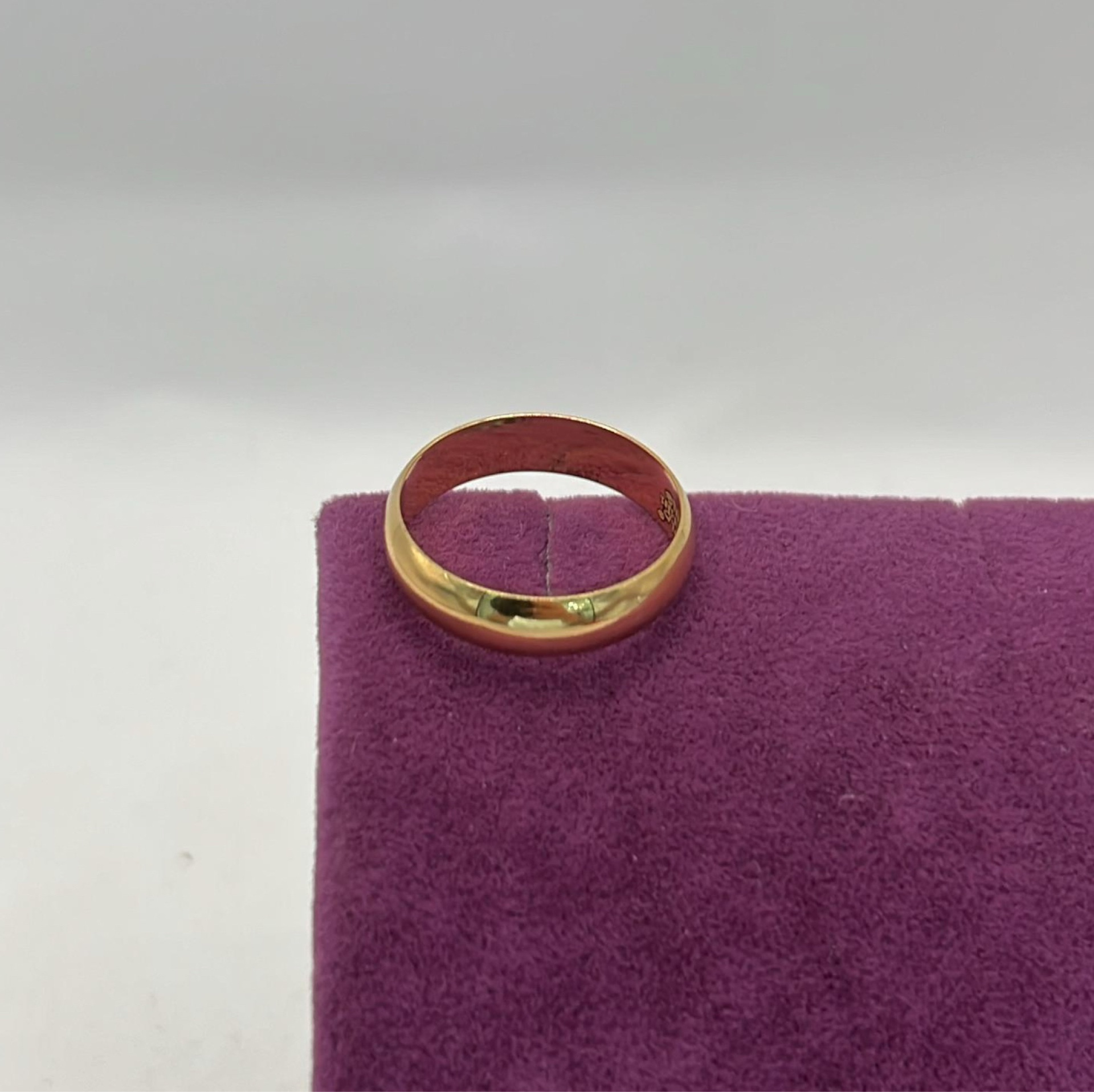 22 Ayar Altın Yüzük Cilalı Düz 4.28gr 25 Numara - Y01286 - Fotoğraf 5