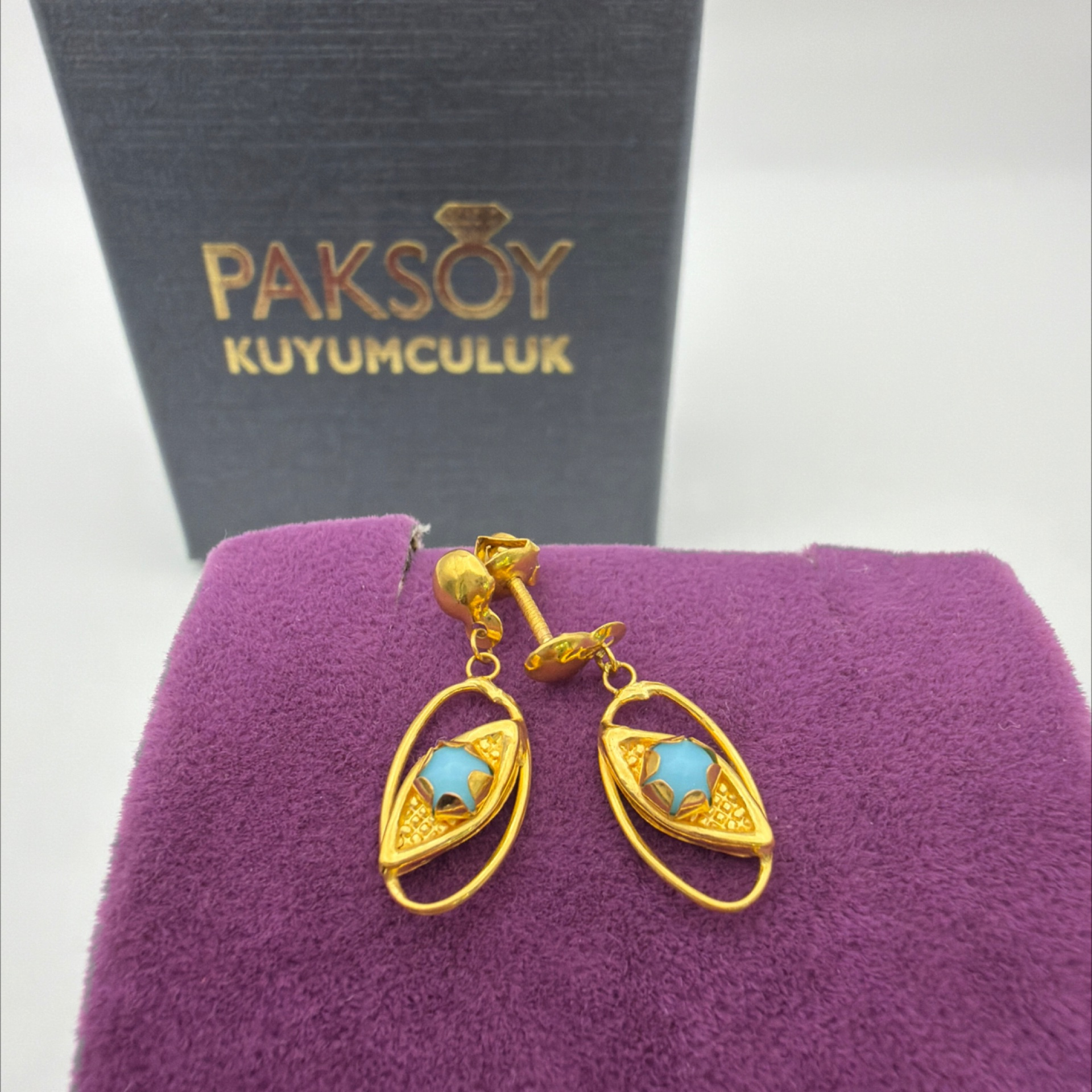 22 Ayar Altın Çocuk Küpesi 1.40gr - K01169 - Fotoğraf 1