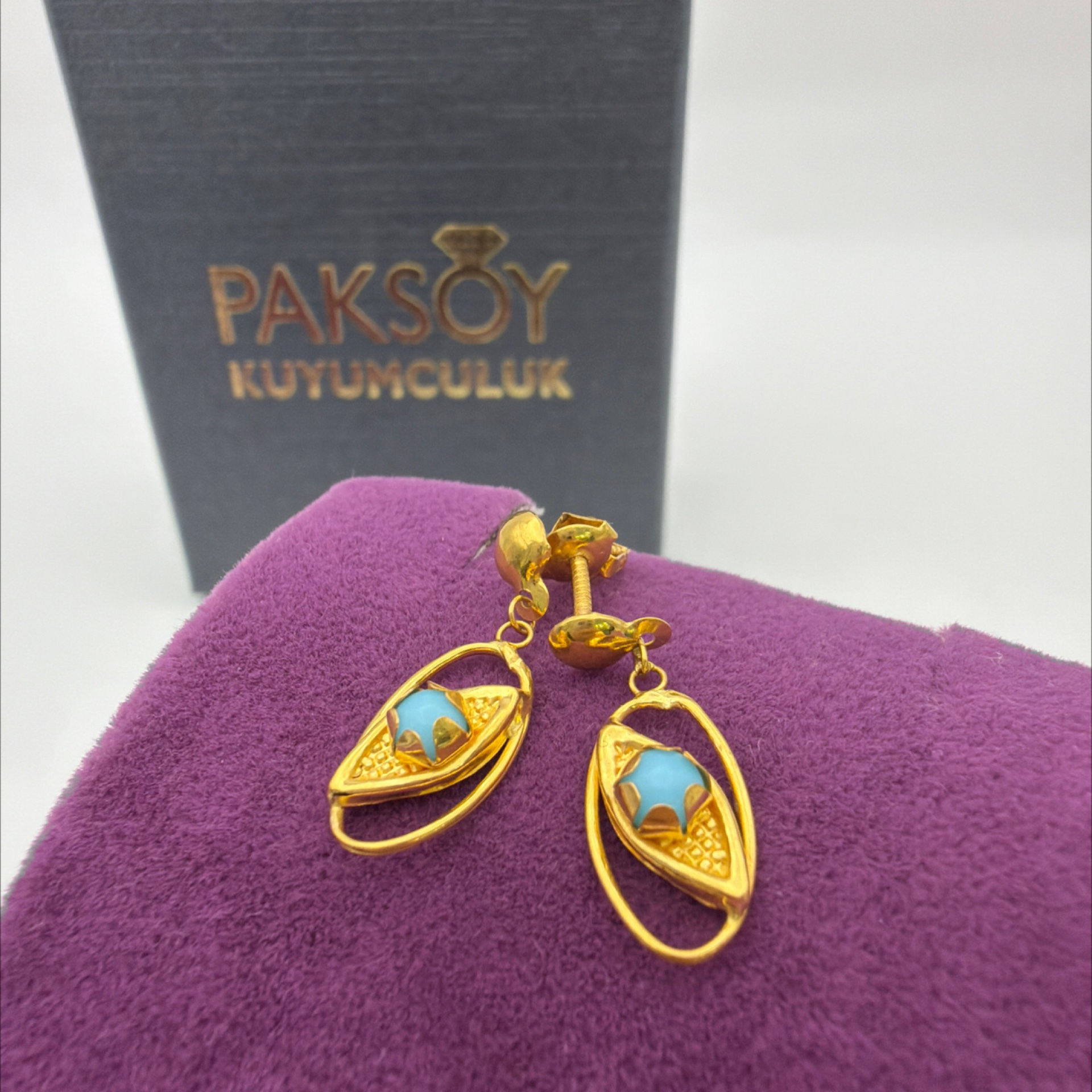 22 Ayar Altın Çocuk Küpesi 1.40gr - K01169 - Fotoğraf 4