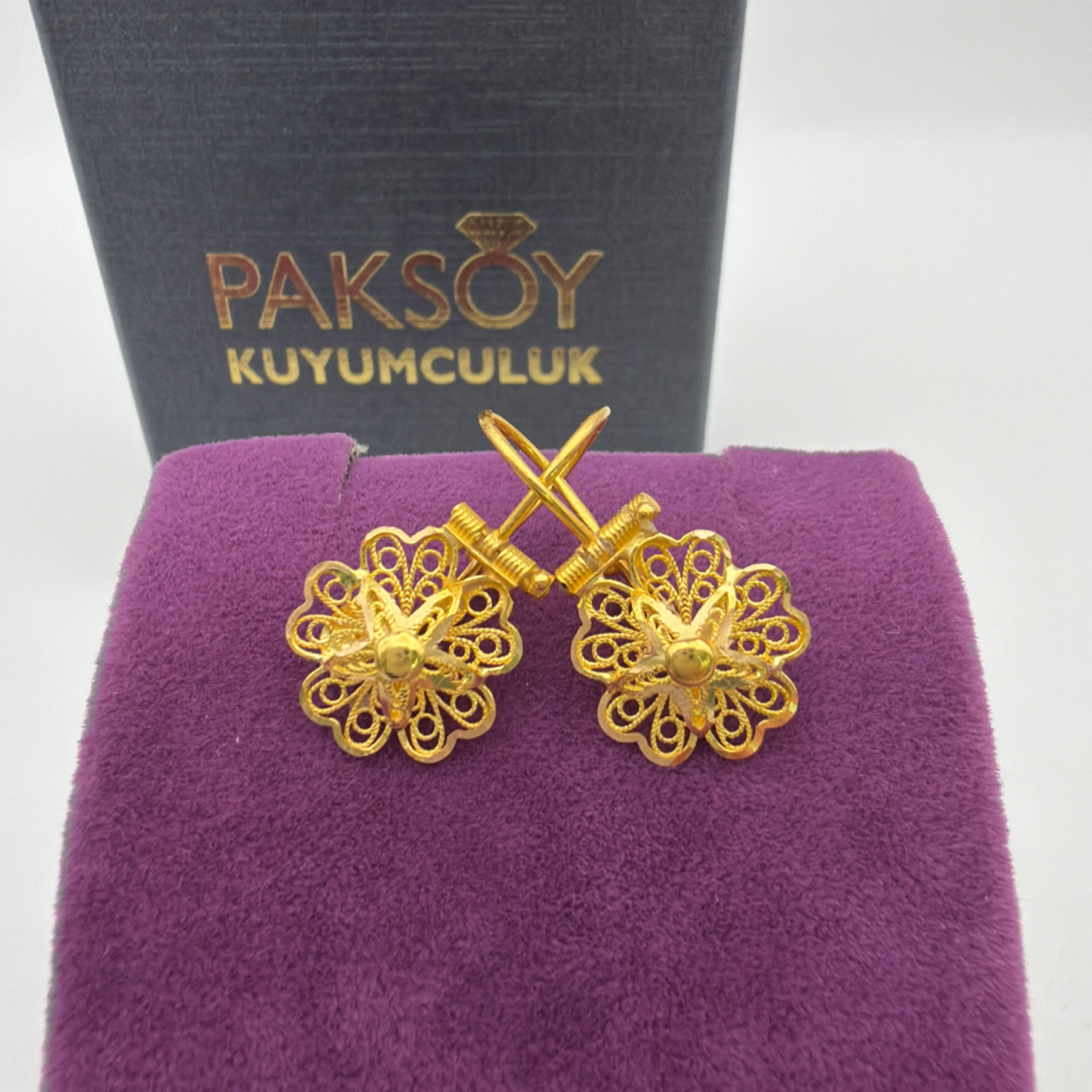 Gül Küpe Sallantılı 22 Ayar 3.28gr - K01172 - Fotoğraf 1