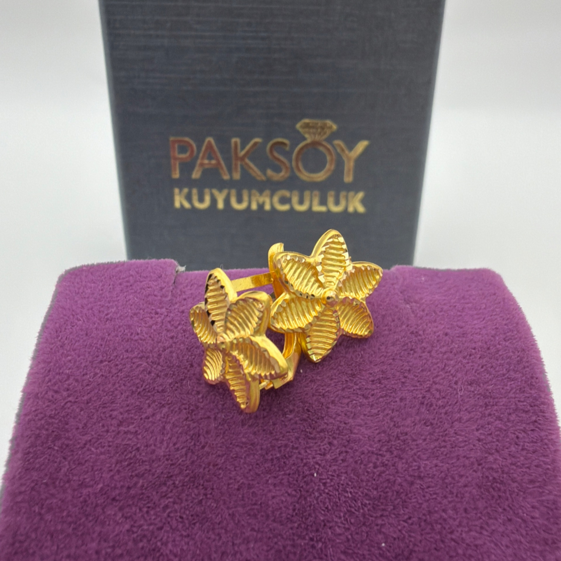 Yıldız Küpe Sallantılı 22 Ayar 1.68gr - K01177 - Fotoğraf 1