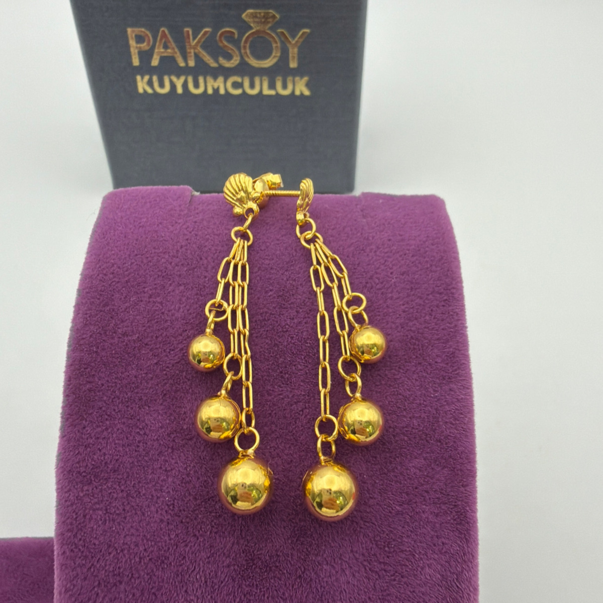 Tohumlu Küpe Sallantılı Küpe 22 Ayar 5.22gr - K01183