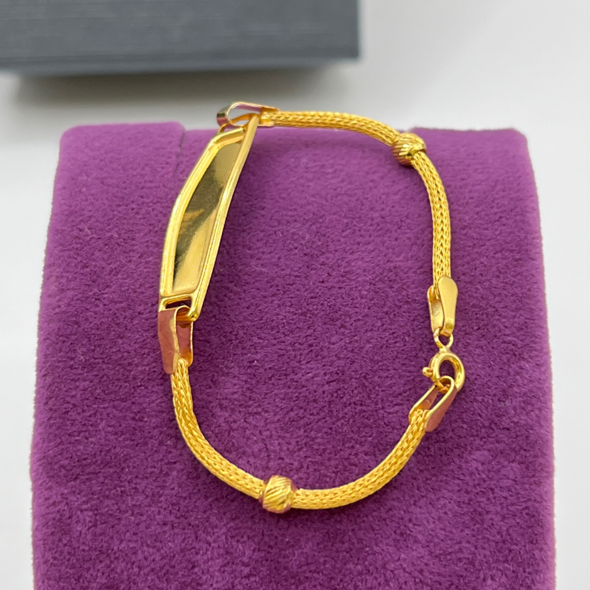 Örgülü Bilekliği 22 Ayar 3.03gr 14 CM - F00148 - Fotoğraf 5